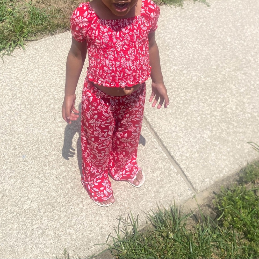 Crop top Floral Kids Matching Set